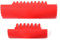 Demiawaking IT 2pcs Spatola Effetto Legno Venalegno in Gomma Rosso Texture per Legno Rullo da Pittura Strumento di Pittura Fai da te Decorazioni per la Casa
