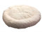 KongEU Deluxe weich Hundebett Sofa waschbar Rundes Plüsch Hundekissen Katzenbett in Doughnut-Form für große und extra große Hunde,Wasserfeste Unterseite-L:80CM-Weiß