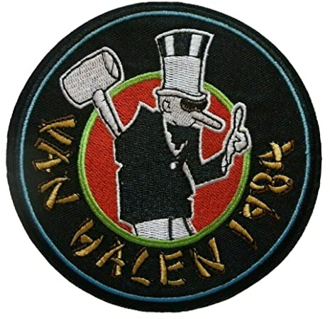 Hotrodspirit – Patch Van Halen 1984 Gruppe Rock rund 11 cm Aufnäher zum Aufbügeln Herren Hammer