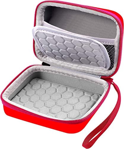 COMECASE Digitalkamera-Tasche kompatibel mit VOXPAN Digitalkamera 8X Digital Zoom HD Digitalkamera und AbergBest 21 Megapixel Studenten zubehör (Rot)