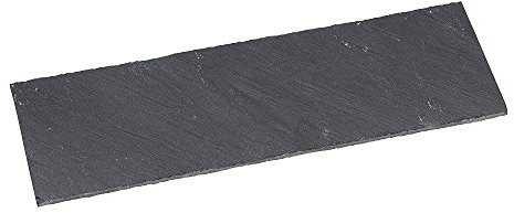 Cepewa Schieferplatte quadratisch ca. 30 x 30 cm Servierplatte Untersetzer Tischdekoration Platzset (1 x Schieferplatte 30x10)