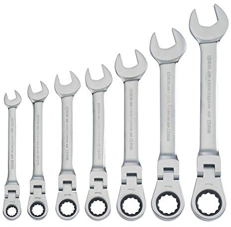 Craftsman CMMT87009 - Juego de trinquete reversible métrico flexible de 7 piezas