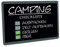 Crealuxe Fussmatte – Camping Checkliste - 60x40 cm - Gummi Rückseite/rutschfest - Filzoberfläche - Bedruckte Türmatte - Innenmatte - Schmutzmatte