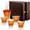 Maverton 950 ml Whiskey Karaffe + 2/4 / 6er Whiskygläser Set mit Gravur - Whisky Dekanter - Weihnachtsgeschenke - luxuriöses Design - Kristallglas - für Männer zum Geburtstag - Jahrgang