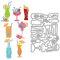 GLOBLELAND Drinks Metal Cutting Dies Wine Glass Cutting Dies Embossing Cocktail Cola Die Cuts Stencil for DIY Scrapbooking Holiday Card Making Album Decorative