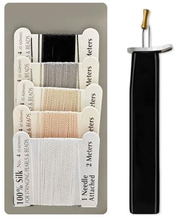 hobbyworker The Jewelry Bead Knotting Tool,Create The Secure Knots and 100% Silk Thread for Jewelry Making and Beading