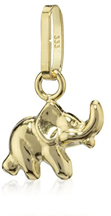 NKlaus Baby Elefant klein 333 Gelb Gold 8 Karat Kettenanhänger 9,6mm Elefanten Amulett 4192