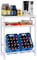 PROREGAL Getränkekistenregal Camel mit Ablagefläche | Weiß | 2 Kisten | HxBxT 100x80x30cm | Kistenregal Getränkeregal Wasserkistenregal Bierkistenregal