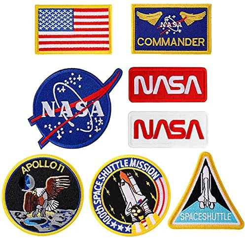 GYGYL 8Pcs Iron on Patches Space Embroidered Patches, Sew On/Iron On Patch for Jackets, Jeans, Pants, Backpacks, Clothes