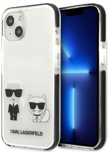 Karl Lagerfeld KLHCP13STPEKCW Hülle für iPhone 13 Mini 5,4 hardcase Weiß Karl&C