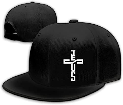 Jesus Christus Hats Herren Snapback Flat Bill Brim Hüte für Herren Snap Rucksack Papa Leben Jesus Christliche Kreuze Baseballkappe, Kreuze, 1