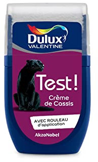 Dulux Valentine Peinture Testeur Crème de Couleur - Murs et Boiseries - Mat - Couleur Crème de Cassis 30 ml