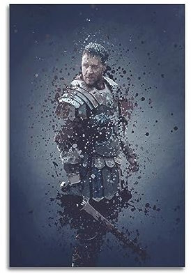 VZRSQZK Filmposter Gladiator, dekoratives Gemälde, Leinwand, Wandposter und Kunstdruck, modernes Familienschlafzimmer, Dekoration, Poster, 50 x 75 cm