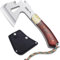 TIVOLI Campingäxte 4 in 1 Tragbare Kleine Axt mit Nylonscheide,24 cm Full Tang Handbeil, Survival Axt mit Holzgriff für Bushcraft und Wandern