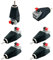 BRIEFCEC RCA to Speaker Cable Adapter Subwoofer Speaker Phono Plug to AV Video Audio Spring Press Type Balun for CCTV (6 pcs)