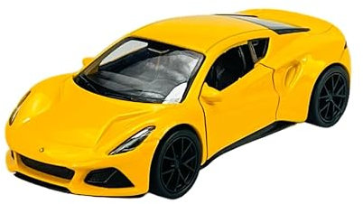 Welly Modell Auto Lotus Emira Gelb ca 1/34-1/39 Metall Modell Auto Die Cast Neu im Kasten
