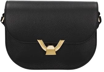 Coccinelle Dew Crossbody Grained Leather Noir