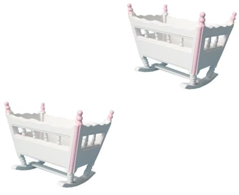 TOYANDONA 2 STK Zubehör für Kinderspielhäuser kinderzimmer zubehör Spielzeug für Kinder cot Kleinkindspielzeug Mini-Zubehör Möbel Spielzeug Kinder Mini-Spielzeug Wiegenmodell Ornamente