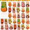 Lets Joy Herbst Magnetische Lesezeichen Kinder, 30 Stück Thanksgiving Lesezeichen Magnetisch, Magnet Seiten Markierungen, Erntedankfest Bunt Eule Igel Ahornblatt Lesezeichen Party Geschenke