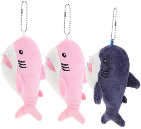 BCOATH 3St Shark plushies Shark zubehör Rucksack-Schlüsselanhänger Hai-Schlüsselanhänger- Schlüsselanhänger für Damen Ästhetische Schlüsselanhänger trägt Anhänger Kleiner Hai Linter