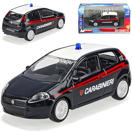 Generisch FIAT Grande Punto 2007 Carabinieri Blau 1/43 Mondo Motors Modellauto Modell Auto