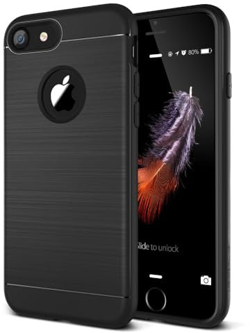 Cover in Gel TPU Nera per iPhone 8-7 - SE, Ultra Sottile 0,33 mm, Morbido Flessibile, Custodia Silicone