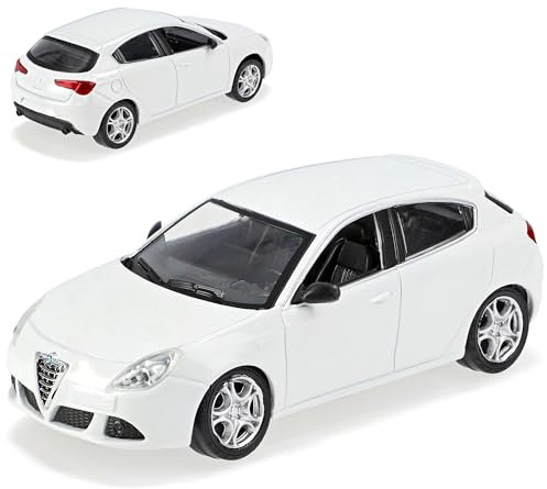 Norev Alfa Romeo Giulietta Typ 940 Weiss 5 Türer 3. Generation 2010-2020 1/43 Modell Auto mit individiuellem Wunschkennzeichen
