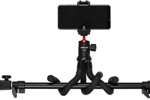 KingJoy Monkey Flex Mini Stativ mit Kugelkopf und Smartphone Klemme