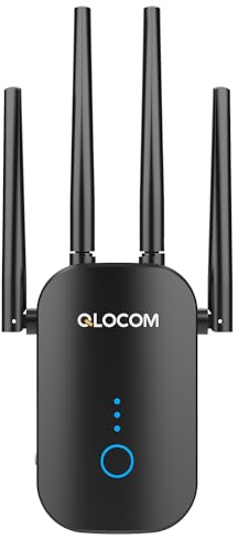 QLOCOM AC1200 WiFi Range Extender DualBand WiFi Booster Internet Verstärker gsubczfsdtrw