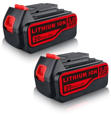 PDstation 2 Stück LB2X4020 5,0Ah 18V/20V Ersatzakku für Black + Decker 18V Akku 20V Max Li-Ion Kompatibel mit Black + Decker Akku 18V BL2018 BL2018-XJ BL1518 BL4018 LBXR20 LBXR2020