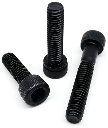 Ctongrun-Zylindrische Kopfschrauben M3 M4 M5 M6 Left Hand Reverse Rotate Thread Stainless Steel Black Head Bolt Hex Socket Head Cap Screw, Langlebig und robust(12mm,10pcs M5)