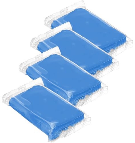 Reinigungsknete, 4 x 100 g Lackreinigungsknete,Knete Lack, Reinigungsknetmasse Auto Car Clay, Lackreinigungsknete zur Lackpflege, Auto Car Clay Bar, für Lackpflege und Felgenreinigung, Blau