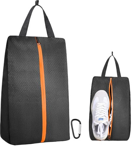 TOBWOLF Reiseschuhtasche, wasserdichte Golfschuhtasche mit Reißverschluss, Geruchsdichte Tasche für Sportschuhe für Reisen, Laufen, Fitnessstudio, Fußball, Schuh-Organizer fürs Auto