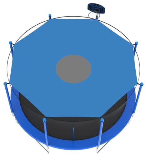 Housse D'ombrage de Trampoline, 183 244 305 366 427 cm Couverture D'ombrage de Trampoline, Protection Trampoline, Toit Pare-Soleil pour Trampoline, Anti-UV & imperméable (305cm - 8 Barres)