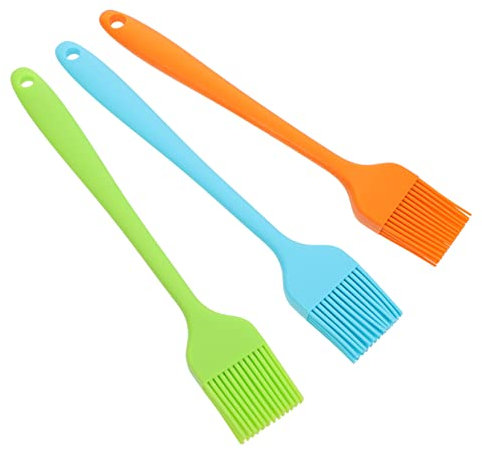 HEMOTON 3pièces Pinceau à Pâtisserie Silicone pour Barbecue Badigeonnage Huile Lot de Ustensiles De Cuisine Pratiques