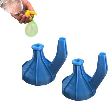 2 in 1 Water Balloons Filling Cover, Easy Fill Water Ballons Tie Tool, Self Sealing Water Balloons Tool, Water Balloon Inflator Portable Water Balloon Pump (2 pcs)