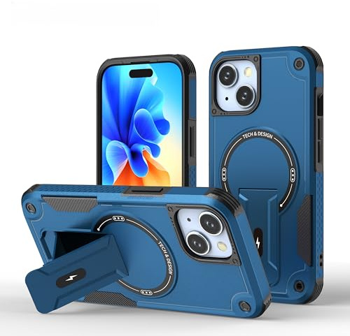 HCT STYLE MagSafe Hülle für iPhone 15 Pro, Blau