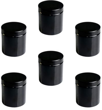 Veemoon Lot de 6 boîtes à crème en plastique - 500 ml - Portable - Bouteilles vides - Réutilisables pour les voyages, les cosmétiques, les pommades