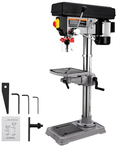 Bench Drill 13/15 Benchtop Drill Press 7.5 Amp Motor Variable Speed Bench Drill Press 0-45°Tilting Worktable Tabletop Drilling Machine(15 inch)