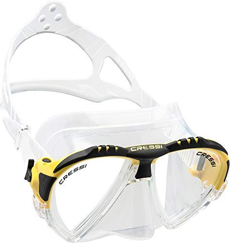 cressi Matrix Tauchen Schnorcheln Maske, Transparent/Gelb, Einheitsgröße