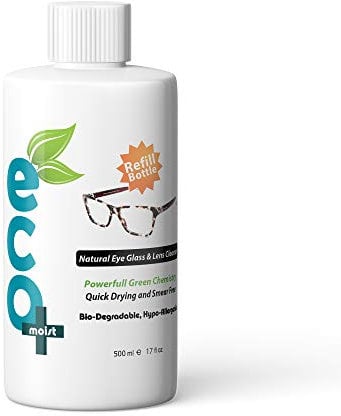 Ecomoist Líquido Limpiador óptico de Gafas y Lentes 500ml Refill Bottle