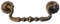 Universal Hardware Vintage Cabinet Door Handle Decorative Drawer Drop Swan Neck Handles Old Brass 645-45