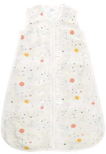 aden + anais™ Silky Soft Baby-Schlafsack, 1,0 TOG Wert, tragbare Decke für Babys, Bunte Muster für Mädchen & Jungen, Schlafsack für Neugeborene aus Bambusviskose, 18-36 Monate, Stargaze - Orbit