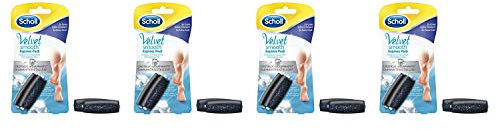 SCHOLL Lot de 4 Velvets Smooth Kit de 2 Rouleaux de Remplacement Grain Extra Exfoliant