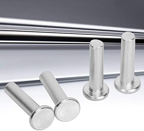 20pcs GB867 M6 Cabeza Plana de Aluminio Sólido Remaches Sujetadores(M6*25)