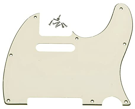 Dopro Schlagbrett für Telecaster, 8 Löcher, passend für USA/Mexikanische Fender Telecaster, altweiß