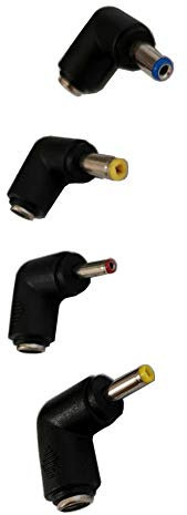 Liwinting Rechtwinklige DC-Buchse Universal Power Hohlsteckeradapter, DC Stecker-Set 5.5mmx2.1mm Buchse auf 5.5mmx2.5mm, 4.0mmx1.7mm, 3.5mmx1.35mm, 5.5mmx2.1mm Stecker