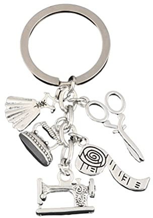 Operitacx SchlüSselanhäNger Personalisiert Keychain, Nähen Quilten Element SchlüSsel Anhänger - SchlüSselanhänger Mädchen Schlüssel Anhänger Für Damen Freundinnen Valentinstagsgeschenke