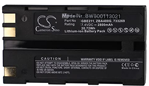 vhbw Akku kompatibel mit Geomax Zenith 20, Zenith 25 Lasermessgerät, Messgerät (2800mAh, 7,4V, Li-Ion)