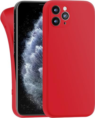 MyGadget Case for iPhone 11 Pro Max - Cover Ultra Thin TPU - Soft Touch Rubber & Anti-Scratch Shell - Flexible Silicone - Matte Red